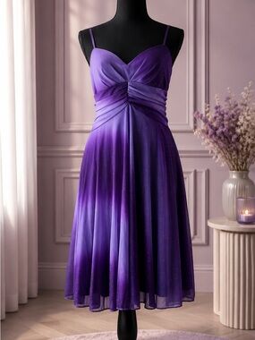 Ruby Rox Purple Ombre Glitter Cocktail Dress
